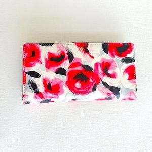 Beautiful Kate Spade Grove Street Rose Full-Size Floral Wallet